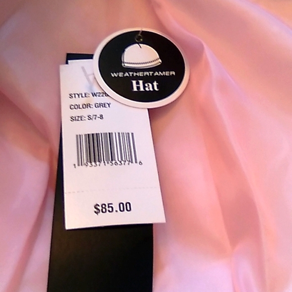 Girl's Sz 7-8 Weathertamer gray/pink puffer coat - Picture 6 of 8